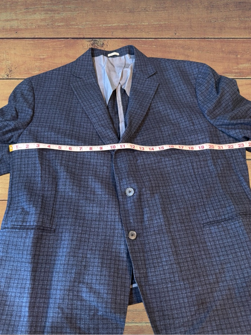 Joseph Abboud Men's Blue Plaid Sport Coat Blazer Jacket 2-Button Notch Lapel 50R - Picture 7 of 16